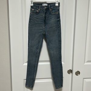 Zara Jeans Denim High Rise Skinny Light Blue